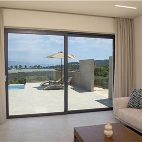  3 bedroom stone villa with pool & seaview, near Acharavi, sleeps 6